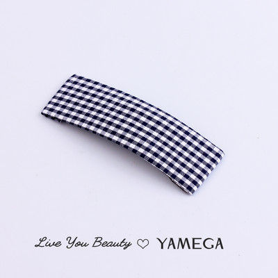 Agrafe de păr din stofă cu punct de undă simplu BB Clips de păr Chambray Barrette Plaid Piese pentru cap pentru femei fete Accesorii pentru toaletă Bijuterii