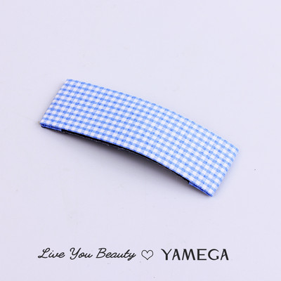 Agrafe de păr din stofă cu punct de undă simplu BB Clips de păr Chambray Barrette Plaid Piese pentru cap pentru femei fete Accesorii pentru toaletă Bijuterii