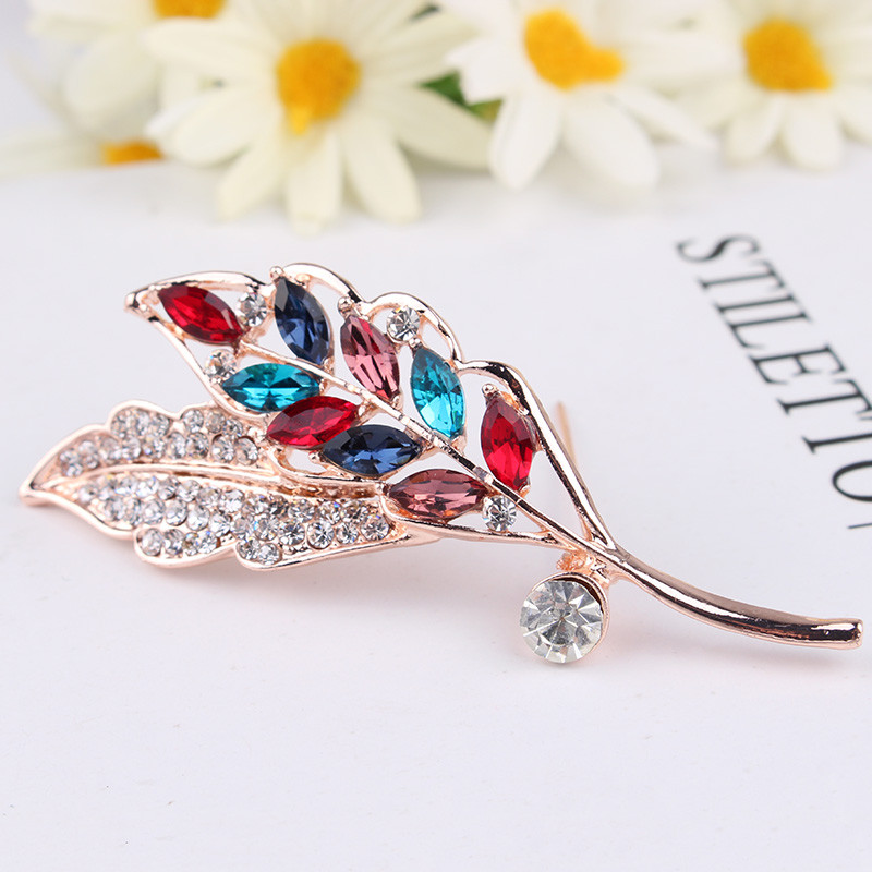 TODOX 6 culori disponibile Clasic rafinat feminin auriu strălucitor broșe de cristal strălucitor Pin pentru buchete de nuntă pentru femei