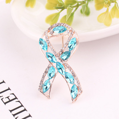 TODOX femei sănătate frumusețe culoare cristal broșă roz panglică ziua modă rafinat ace accesoriu de îmbrăcăminte activitate nou