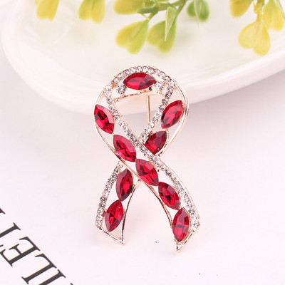 TODOX femei sănătate frumusețe culoare cristal broșă roz panglică ziua modă rafinat ace accesoriu de îmbrăcăminte activitate nou