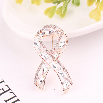 TODOX femei sănătate frumusețe culoare cristal broșă roz panglică ziua modă rafinat ace accesoriu de îmbrăcăminte activitate nou