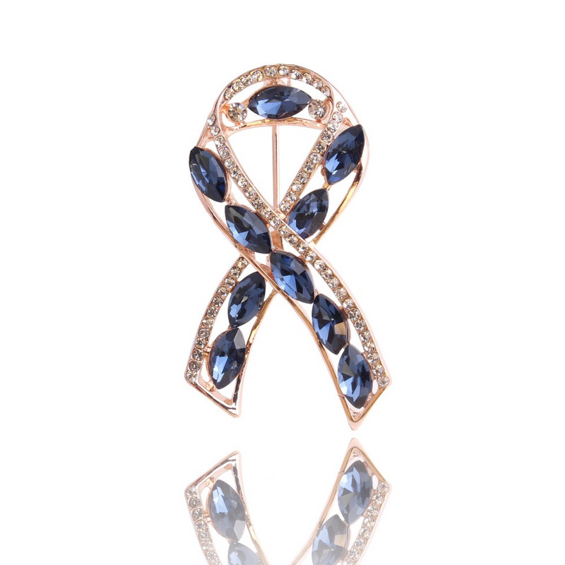 TODOX femei sănătate frumusețe culoare cristal broșă roz panglică ziua modă rafinat ace accesoriu de îmbrăcăminte activitate nou