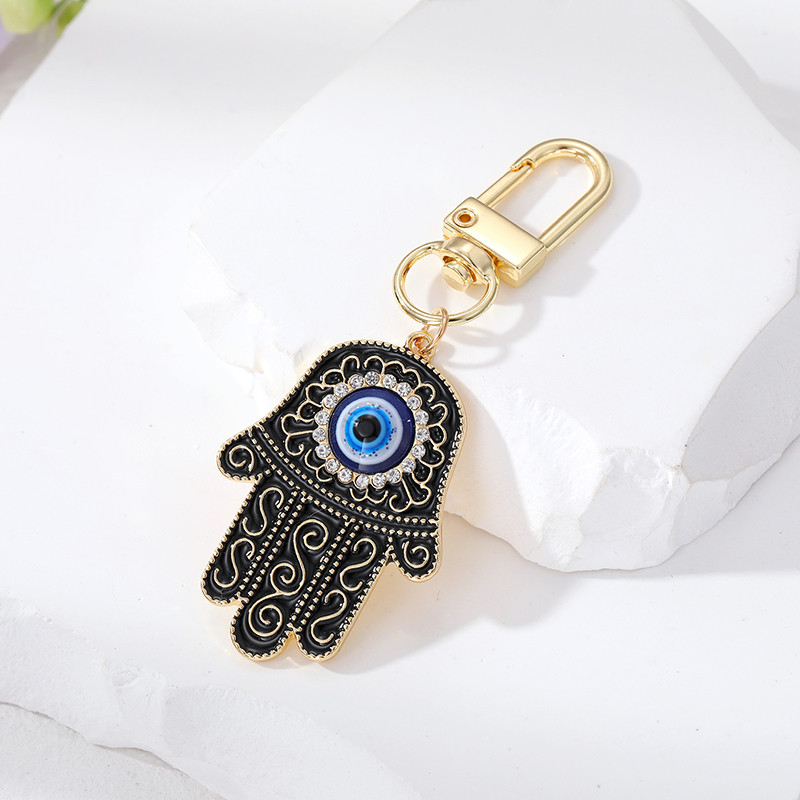 Bling Hollow Evil Eye Hamsa Μπρελόκ Χειρός Μπρελόκ για Γυναικεία Ανδρικά Ζιργκόν Fatima Τσάντα Μπλε Ματιών Αυτοκινήτου Airpods Κιβώτιο κλειδιών