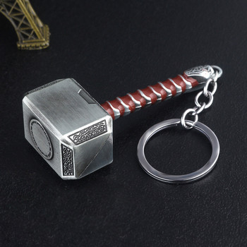 New Movie fans Thor Hammer Metal Keychain Ανδρικά Γυναικεία Αξεσουάρ μπρελόκ αυτοκινήτου 2021