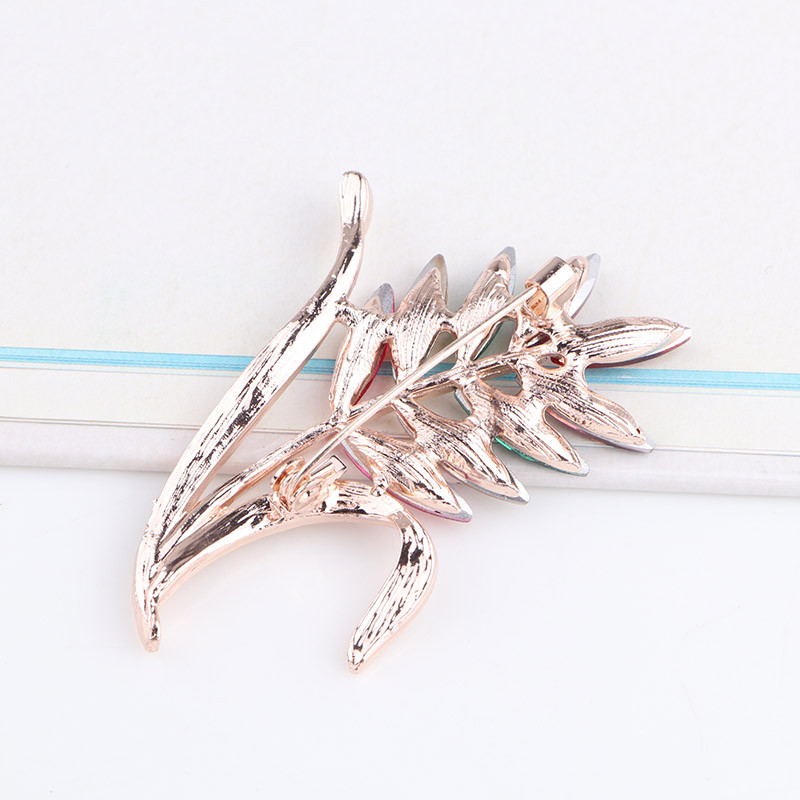 TODOX Bărbați Broșe NEW Fashion auriu aliaj de zinc culoare planta de cristal verde rafinat ace de flori vânzare fierbinte Cadou de Anul Nou pentru bărbat