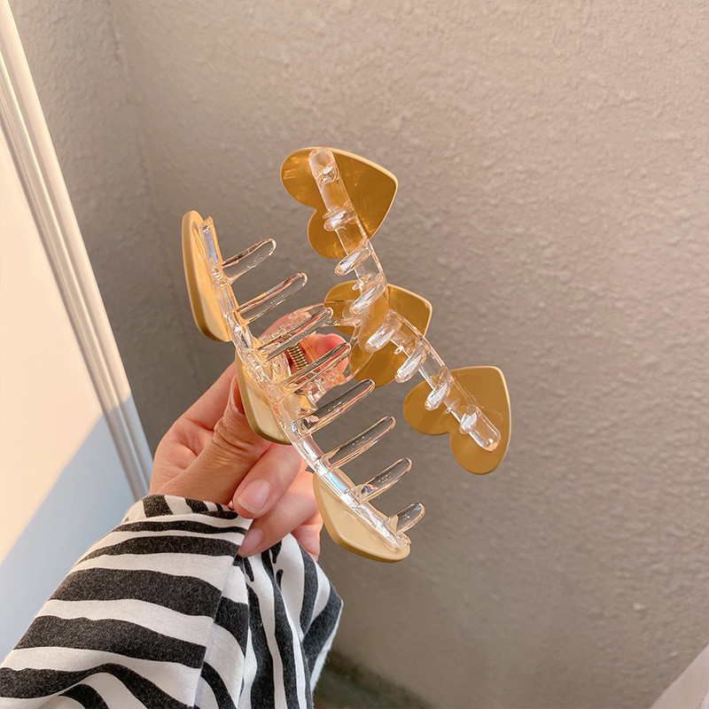 Agrafă cu gheare de păr cu inimă drăguță Suport pentru coadă de cal pentru bareta mare Agrafe cu gheare de perle Ace accesorii pentru păr de vară pentru femei