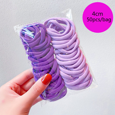 25/100db/Szett Rugalmas Hajpántok Lányok Hajkiegészítők Csomag Színes Nylon Fejpánt Gyerek Lófarok Tartó Haj Scrunchis Kötél