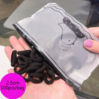 25/100db/Szett Rugalmas Hajpántok Lányok Hajkiegészítők Csomag Színes Nylon Fejpánt Gyerek Lófarok Tartó Haj Scrunchis Kötél