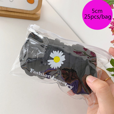 25/100db/Szett Rugalmas Hajpántok Lányok Hajkiegészítők Csomag Színes Nylon Fejpánt Gyerek Lófarok Tartó Haj Scrunchis Kötél