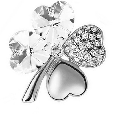 cadou de ziua femeii, fabrică nouă, cu ridicata, cristal austriac, broșă cu trifoi cu patru foi, accesorii pentru femei, bijuterii de modă 9554