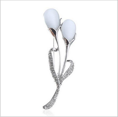 Broșă de flori de piatră de opală de modă Pin Strass Cristal Bijuterii pentru costume Accesorii pentru haine Buchet Bijuterii pentru femei Broșă Cadou