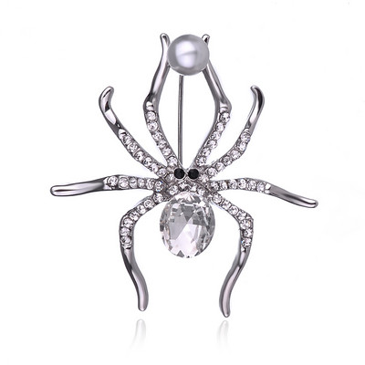 TODOX broșă modă din aliaj de zinc cristal rafinat perla păianjen ace insecte accesoriu de îmbrăcăminte petrecere de activitate noi cadouri de ziua de naștere
