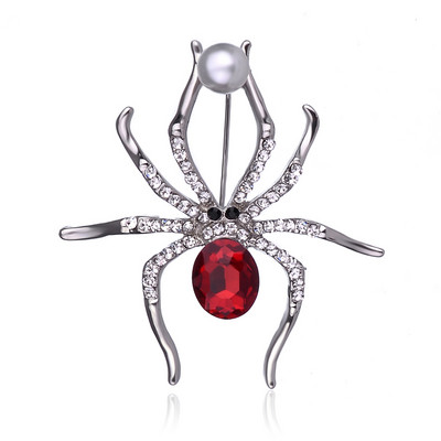 TODOX broșă modă din aliaj de zinc cristal rafinat perla păianjen ace insecte accesoriu de îmbrăcăminte petrecere de activitate noi cadouri de ziua de naștere