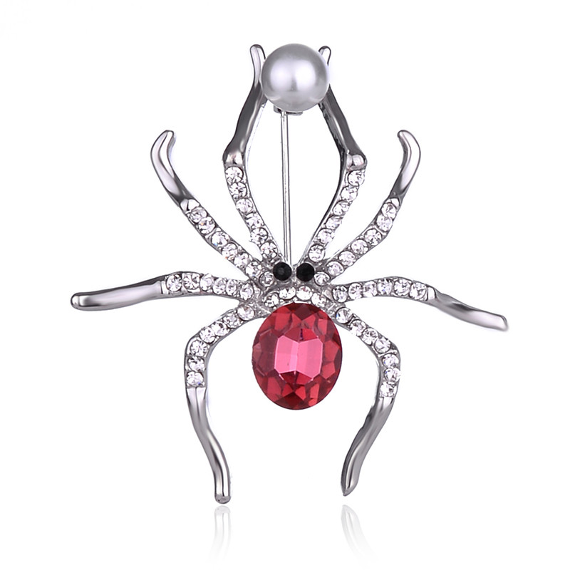 TODOX broșă modă din aliaj de zinc cristal rafinat perla păianjen ace insecte accesoriu de îmbrăcăminte petrecere de activitate noi cadouri de ziua de naștere