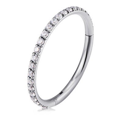 G23 titaanist hingedega segmendi rõngas CZ kivist ninarõngas nippel klõpsatav kõrva kõhr Tragus Helix huulekõrvarõnga augustamine keha ehted