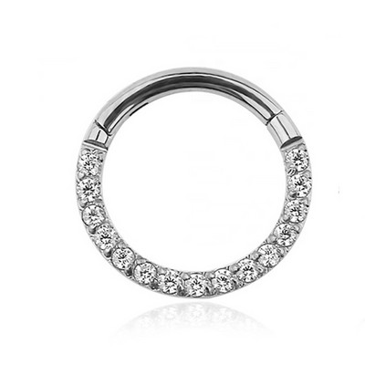 G23 titaanist hingedega segmendi rõngas CZ kivist ninarõngas nippel klõpsatav kõrva kõhr Tragus Helix huulekõrvarõnga augustamine keha ehted