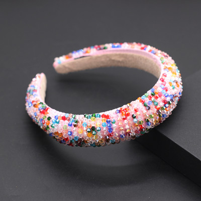 Nova bijela luksuzna ručno izrađena sjajna puna mala biserna kristalna traka za glavu s cvjetnim perlama, dodaci za kosu, svadbena pokrivala735