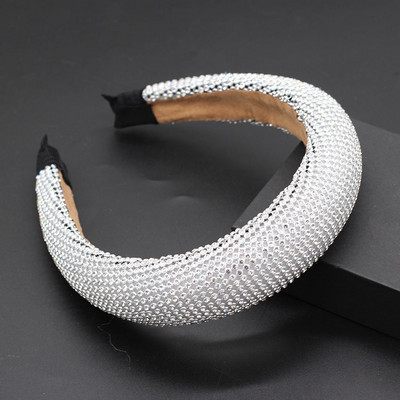Nova bijela luksuzna ručno izrađena sjajna puna mala biserna kristalna traka za glavu s cvjetnim perlama, dodaci za kosu, svadbena pokrivala735
