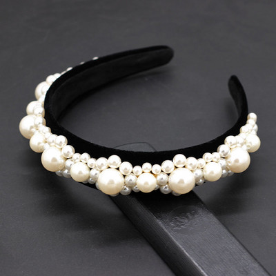 Nova bijela luksuzna ručno izrađena sjajna puna mala biserna kristalna traka za glavu s cvjetnim perlama, dodaci za kosu, svadbena pokrivala735