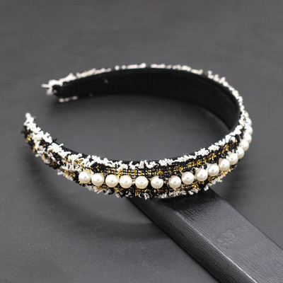 Nova bijela luksuzna ručno izrađena sjajna puna mala biserna kristalna traka za glavu s cvjetnim perlama, dodaci za kosu, svadbena pokrivala735