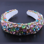 Bentite baroc căptușite superbe Boho Bentițe de păr de cristal de lux pentru femei Tiara cu strasuri Bling Accesorii pentru păr959