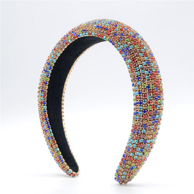 Bentite baroc căptușite superbe Boho Bentițe de păr de cristal de lux pentru femei Tiara cu strasuri Bling Accesorii pentru păr959