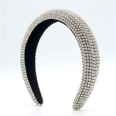 Bentite baroc căptușite superbe Boho Bentițe de păr de cristal de lux pentru femei Tiara cu strasuri Bling Accesorii pentru păr959