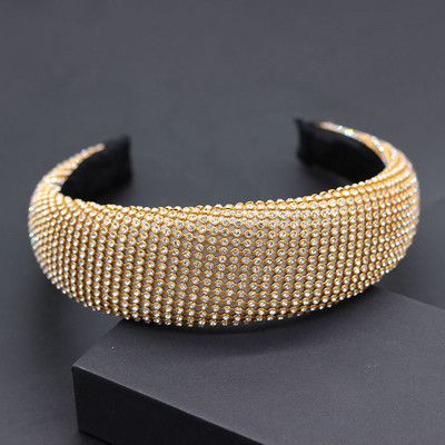 Bentite baroc căptușite superbe Boho Bentițe de păr de cristal de lux pentru femei Tiara cu strasuri Bling Accesorii pentru păr959