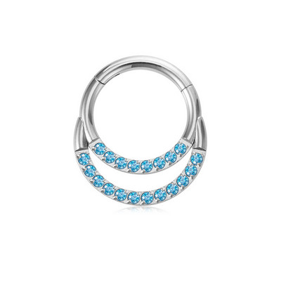 1 buc Inel pentru nas din oțel chirurgical Piercing pentru sept segment cu balamale Cercei pentru cartilajul urechii cu cerc Helix Bijuterii pentru corp de culoare argintie