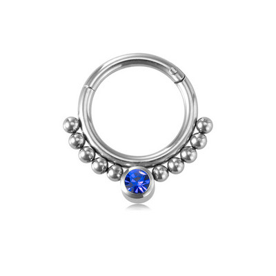 1 buc Inel pentru nas din oțel chirurgical Piercing pentru sept segment cu balamale Cercei pentru cartilajul urechii cu cerc Helix Bijuterii pentru corp de culoare argintie