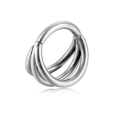 1 buc Inel pentru nas din oțel chirurgical Piercing pentru sept segment cu balamale Cercei pentru cartilajul urechii cu cerc Helix Bijuterii pentru corp de culoare argintie