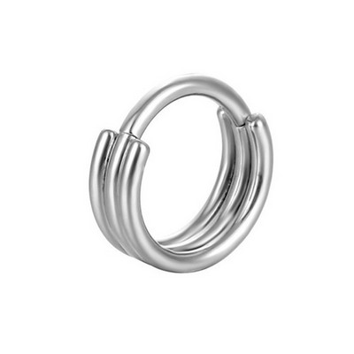 1 buc Inel pentru nas din oțel chirurgical Piercing pentru sept segment cu balamale Cercei pentru cartilajul urechii cu cerc Helix Bijuterii pentru corp de culoare argintie