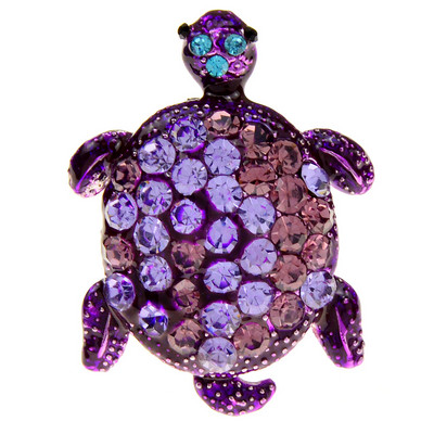 CINDY XIANG Broșe cu broaște țestoasă mici cu stras pentru femei, 3 culori disponibile, accesorii din aliaj de modă pentru animale, nou sosire 2022