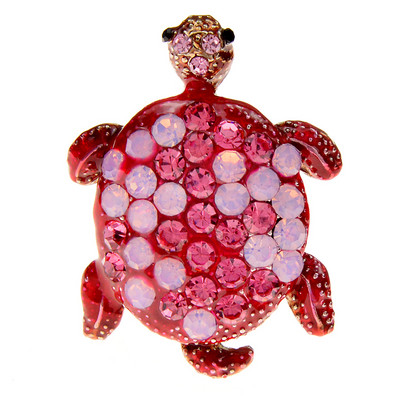 CINDY XIANG Broșe cu broaște țestoasă mici cu stras pentru femei, 3 culori disponibile, accesorii din aliaj de modă pentru animale, nou sosire 2022