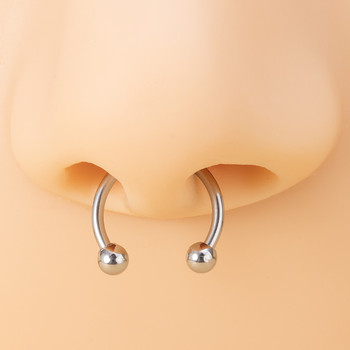 9 бр. Обеци с обръч Smiley Nose Ring Преграда Истински пиърсинг Бар комплект Ушен хрущял Tragus Helix Устна BCR кръгла щанга Бижута 16G