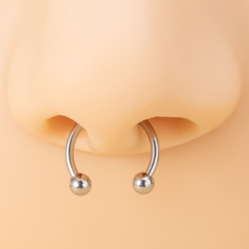 9 buc Cercei cerc Smiley Nas Inel Septum Real Piercing Bar Set Ureche Cartilaj Tragus Helix Lip BCR Circular Barbell Bijuterii 16G