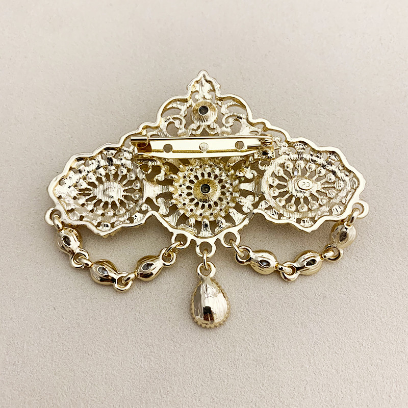 Šareni kristalni broš privjesak za žene Muško vjenčanje Svadbena zabava Kapljice Zlatni broševi