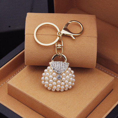 Moodsad võtmehoidjad võtmehoidjad Metallist Charm Pearl Bag Võtmehoidja Tutt Võtmehoidja Autokoti Võtmehoidja Naistele Ehted Aksessuaarid Kingitus
