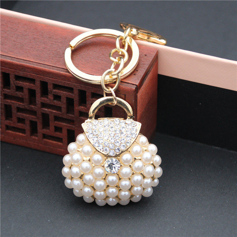 Moodsad võtmehoidjad võtmehoidjad Metallist Charm Pearl Bag Võtmehoidja Tutt Võtmehoidja Autokoti Võtmehoidja Naistele Ehted Aksessuaarid Kingitus