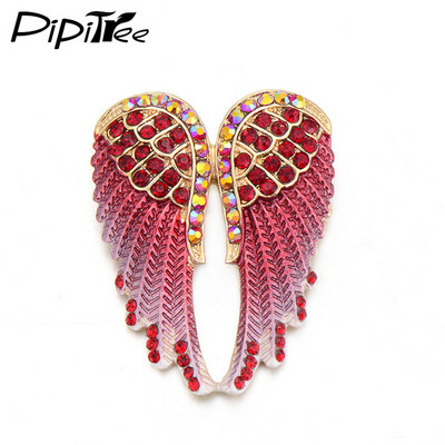 Pipitree modni vintage broš s krilima anđela igle ženski muški nakit božićni dar antikni broševi od zlata u boji kamenčića