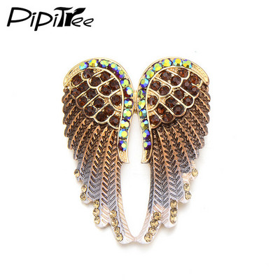 Pipitree modni vintage broš s krilima anđela igle ženski muški nakit božićni dar antikni broševi od zlata u boji kamenčića