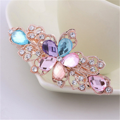 Nouă modă în stil coreean, cristal strălucitor, ac de păr cu diamante, elegantă, stil pentru femei, ac de păr cu flori, cadou pentru petrecere, accesorii de păr