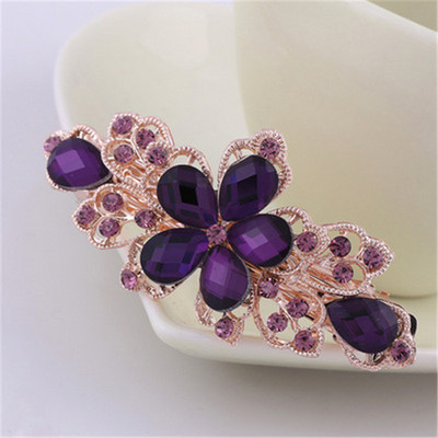 Nouă modă în stil coreean, cristal strălucitor, ac de păr cu diamante, elegantă, stil pentru femei, ac de păr cu flori, cadou pentru petrecere, accesorii de păr