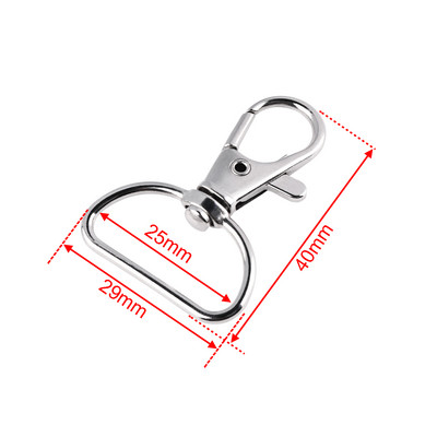10 buc Suport cheie pivotant Breloc Breloc Breloc Închizătoare Homar Clips Carabinier Cârlig Cataramă Curea pentru geantă Bijuterii DIY Artizanat Metal