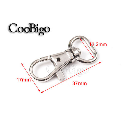 10 buc Suport cheie pivotant Breloc Breloc Breloc Închizătoare Homar Clips Carabinier Cârlig Cataramă Curea pentru geantă Bijuterii DIY Artizanat Metal