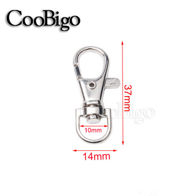 10 buc Suport cheie pivotant Breloc Breloc Breloc Închizătoare Homar Clips Carabinier Cârlig Cataramă Curea pentru geantă Bijuterii DIY Artizanat Metal