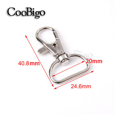 10 buc Suport cheie pivotant Breloc Breloc Breloc Închizătoare Homar Clips Carabinier Cârlig Cataramă Curea pentru geantă Bijuterii DIY Artizanat Metal