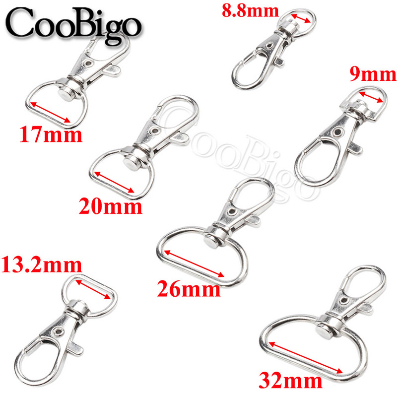 10 buc Suport cheie pivotant Breloc Breloc Breloc Închizătoare Homar Clips Carabinier Cârlig Cataramă Curea pentru geantă Bijuterii DIY Artizanat Metal