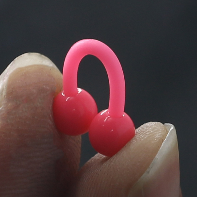 10 bucăți mixte de culoare bomboană bară bilă din plastic limbă industrial piercing unghii flexibile femei Stud bijuterii pentru corp accesorii